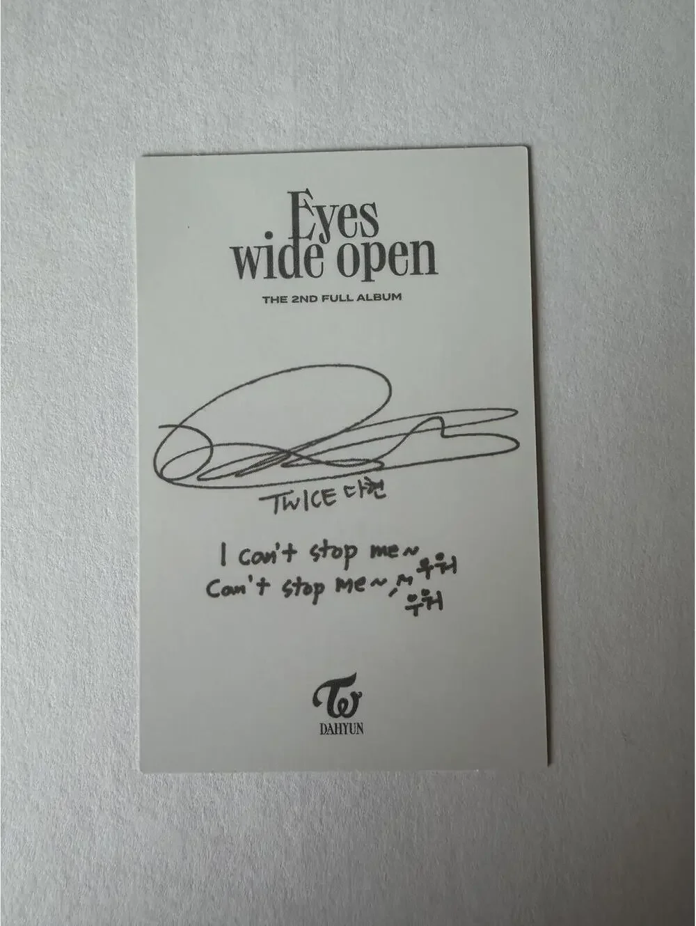 Twice Dahyun EYES WIDE OPEN Album Photocard